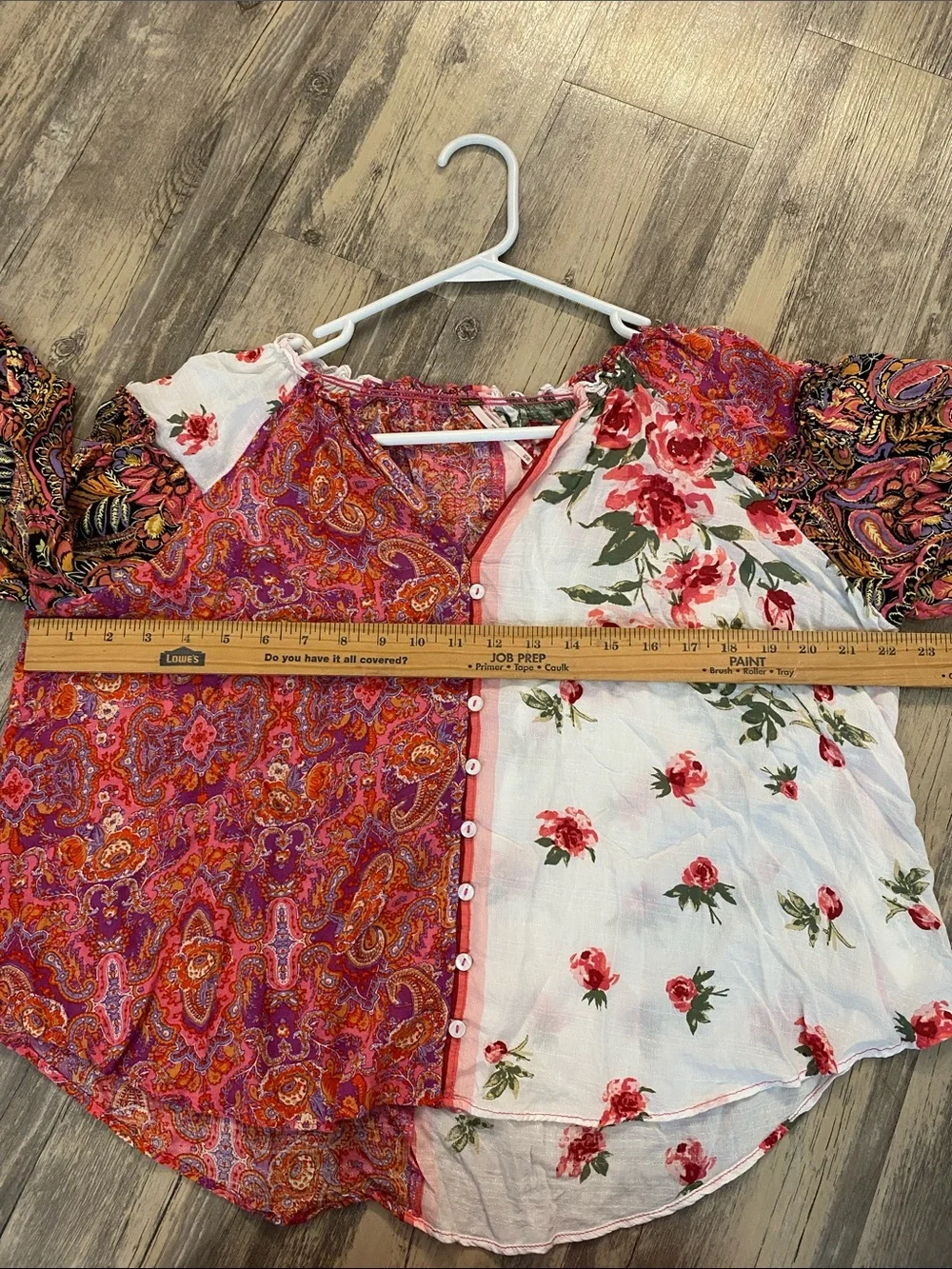 Free People Gemini Blouse Top Vintage Combo XS